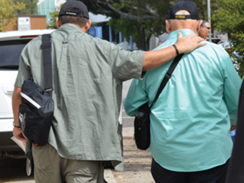 Upward Bound Veterans walking together